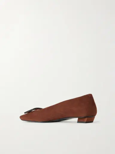 Roger Vivier Belle Vivier Buckled Suede Ballet Flats | Thumbnail 3