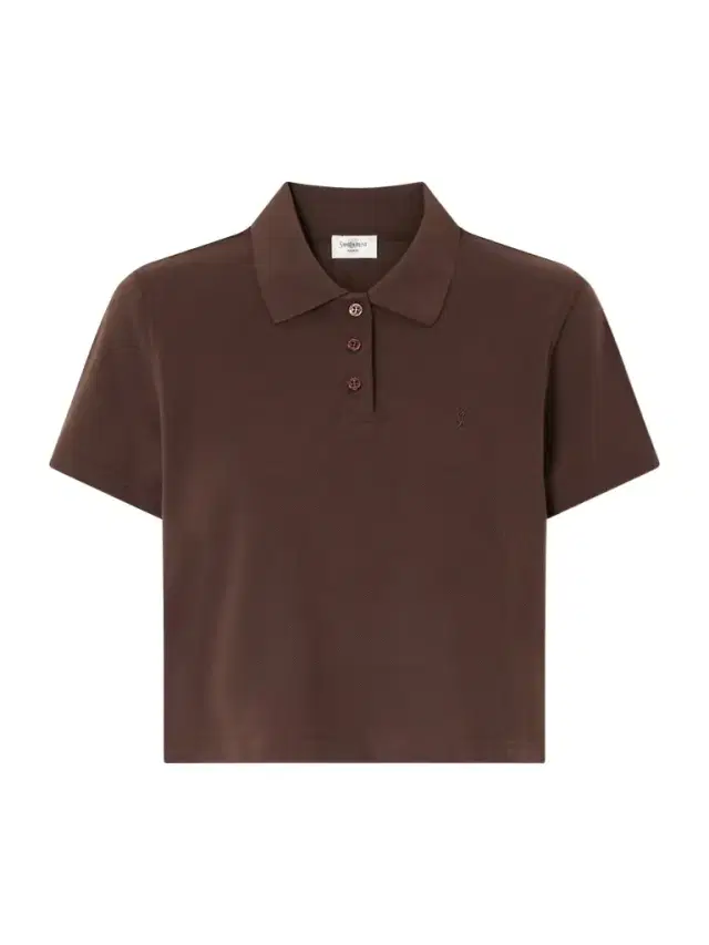Cassandre-embroidered Cropped Cotton-piqué Polo Shirt
