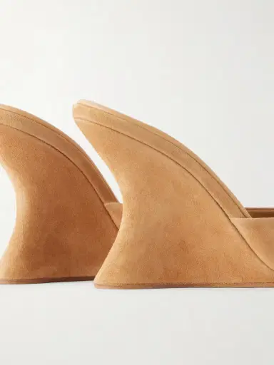 Aquazzura Bisous 95 Suede Wedge Sandals | Thumbnail 5