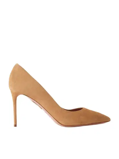 Aquazzura Purist 85 Suede Pumps | Thumbnail 1 Aquazzura Purist 85 Suede Pumps | Thumbnail 1
