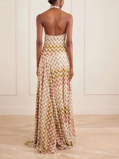 Missoni Striped Metallic Crochet-knit Halterneck Maxi Dress | Thumbnail 3 Missoni Striped Metallic Crochet-knit Halterneck Maxi Dress | Thumbnail 3