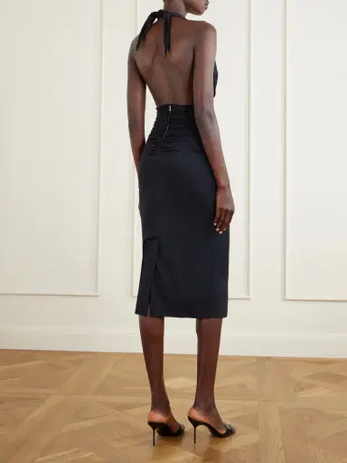 Dolce & Gabbana Halterneck Backless Silk-blend Midi Dress | Thumbnail 3 Dolce & Gabbana Halterneck Backless Silk-blend Midi Dress | Thumbnail 3