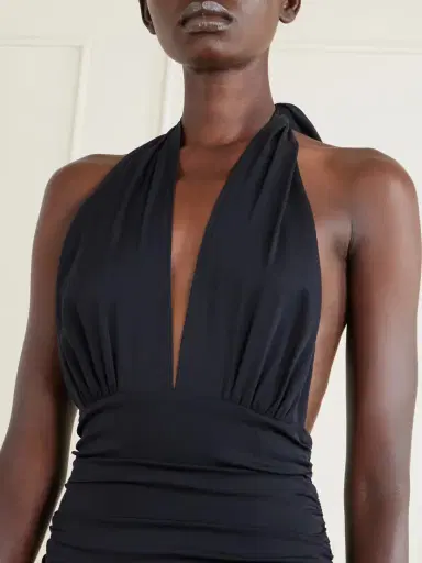 Dolce & Gabbana Halterneck Backless Silk-blend Midi Dress | Thumbnail 4 Dolce & Gabbana Halterneck Backless Silk-blend Midi Dress | Thumbnail 4