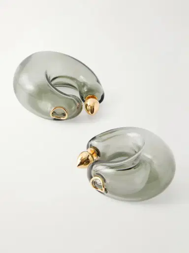 Alaïa Glass Hoop Earrings | Thumbnail 3 Alaïa Glass Hoop Earrings | Thumbnail 3