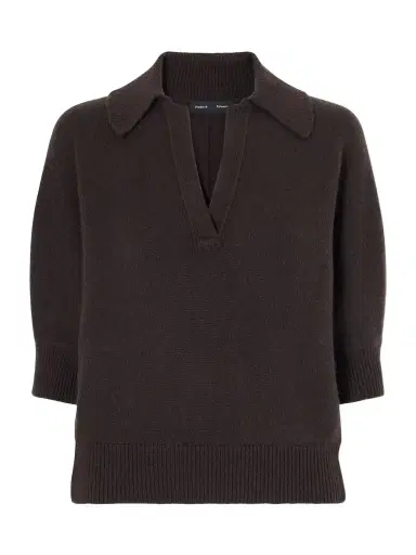 Proenza Schouler Vella Cashmere Polo Sweater | Thumbnail 1 Proenza Schouler Vella Cashmere Polo Sweater | Thumbnail 1