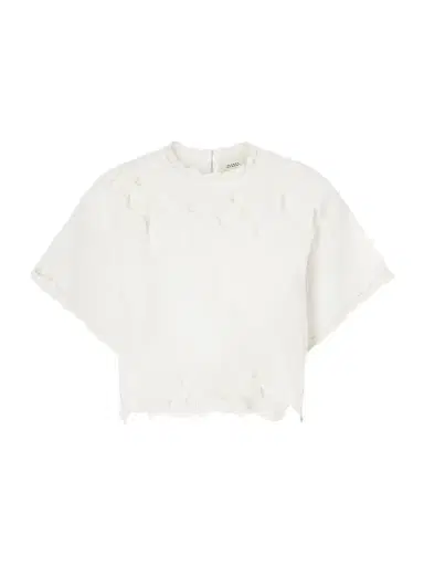 Isabel Marant Relda Cropped Embroidered Ramie Blouse | Thumbnail 1