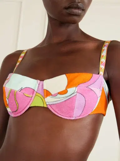 PUCCI Printed Cotton-terry Bikini Top | Thumbnail 4 PUCCI Printed Cotton-terry Bikini Top | Thumbnail 4