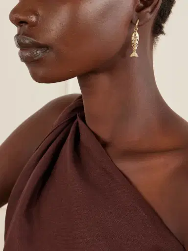 Roxanne Assoulin The Fish Gold-tone And Cubic Zirconia Earrings | Thumbnail 2 Roxanne Assoulin The Fish Gold-tone And Cubic Zirconia Earrings | Thumbnail 2