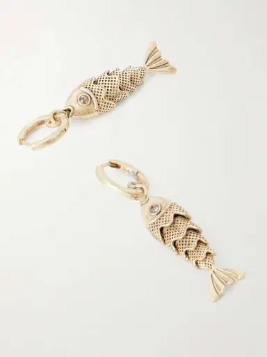 Roxanne Assoulin The Fish Gold-tone And Cubic Zirconia Earrings | Thumbnail 3 Roxanne Assoulin The Fish Gold-tone And Cubic Zirconia Earrings | Thumbnail 3