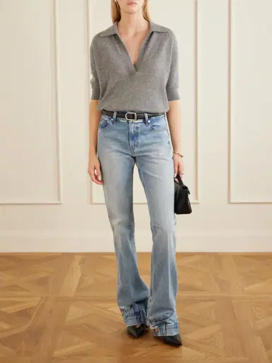 Haikure Flora Distressed Mid-rise Flared Jeans | Thumbnail 2 Haikure Flora Distressed Mid-rise Flared Jeans | Thumbnail 2