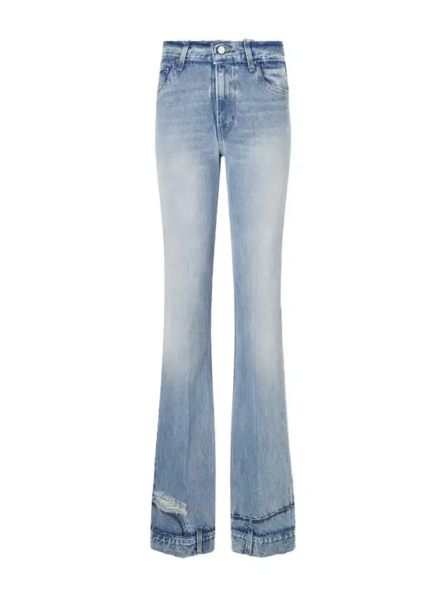 Flora Distressed Mid-rise Flared Jeans
