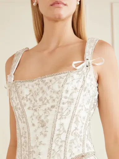 Clio Peppiatt Brigitte Floral-embellished Corset | Thumbnail 4 Clio Peppiatt Brigitte Floral-embellished Corset | Thumbnail 4
