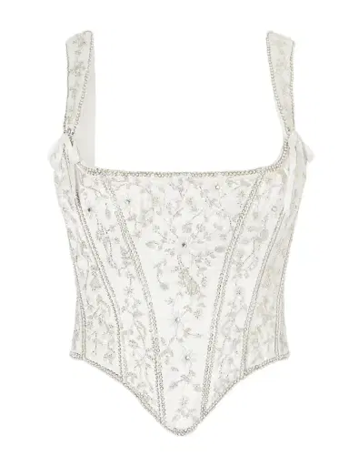 Clio Peppiatt Brigitte Floral-embellished Corset | Thumbnail 1 Clio Peppiatt Brigitte Floral-embellished Corset | Thumbnail 1