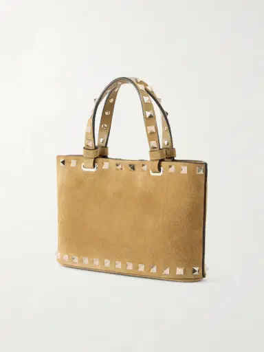 Valentino Garavani Rockstud Mini Embellished Suede Tote | Thumbnail 4 Valentino Garavani Rockstud Mini Embellished Suede Tote | Thumbnail 4