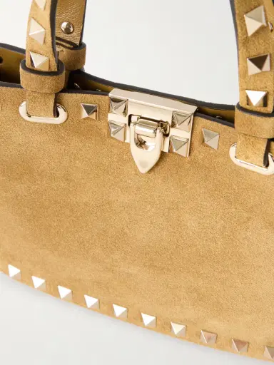 Valentino Garavani Rockstud Mini Embellished Suede Tote | Thumbnail 5 Valentino Garavani Rockstud Mini Embellished Suede Tote | Thumbnail 5