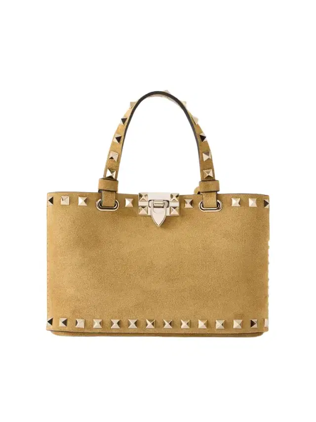 Valentino Garavani Rockstud Mini Embellished Suede Tote