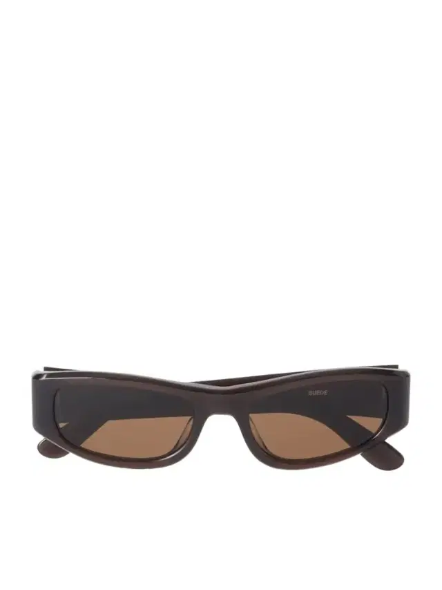 Thistles The Suede Square-frame Acetate Sunglasses
