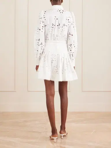 Rebecca Vallance Artesan Beltedbroderie Anglaise Poplin Mini Dress | Thumbnail 3