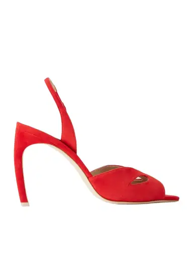 Victoria Beckham Harlow Mask 100 Suede Sandals | Thumbnail 1