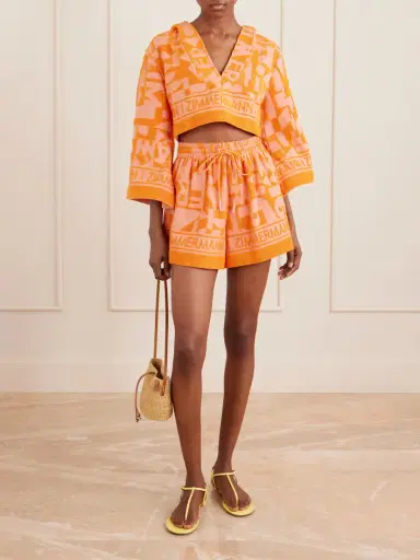 Zimmermann Solstice Jacquard-knit Cotton-terry Shorts | Thumbnail 2 Zimmermann Solstice Jacquard-knit Cotton-terry Shorts | Thumbnail 2