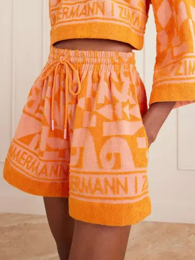 Zimmermann Solstice Jacquard-knit Cotton-terry Shorts | Thumbnail 4 Zimmermann Solstice Jacquard-knit Cotton-terry Shorts | Thumbnail 4