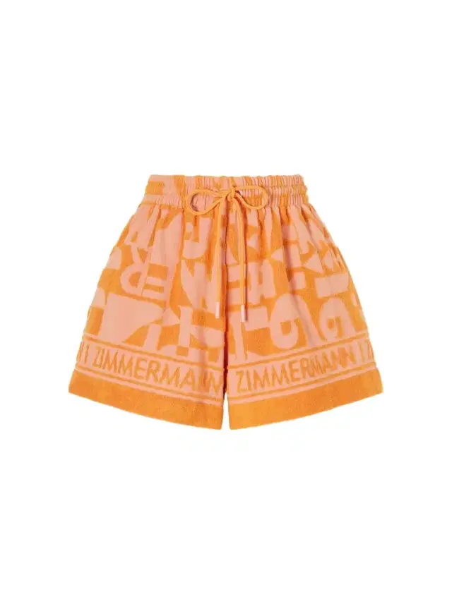 Zimmermann Solstice Jacquard-knit Cotton-terry Shorts