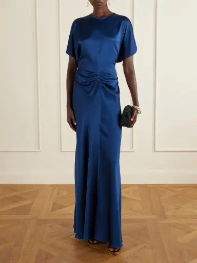 Victoria Beckham Isabella Ruched Satin Gown | Thumbnail 2