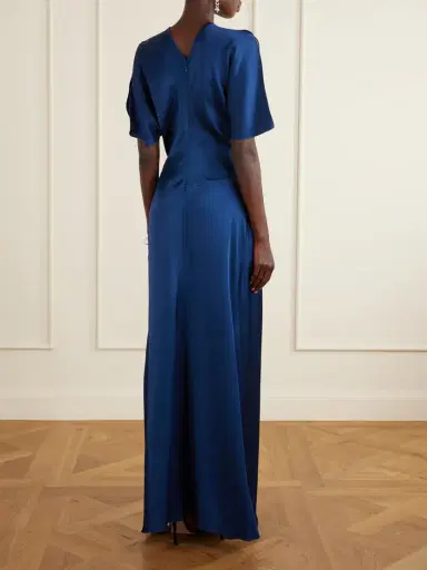 Victoria Beckham Isabella Ruched Satin Gown | Thumbnail 3