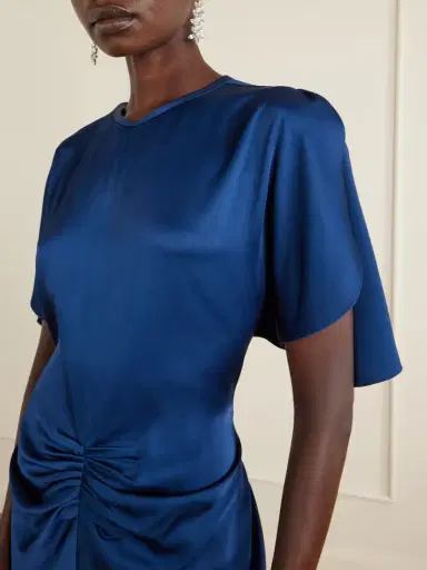 Victoria Beckham Isabella Ruched Satin Gown | Thumbnail 4