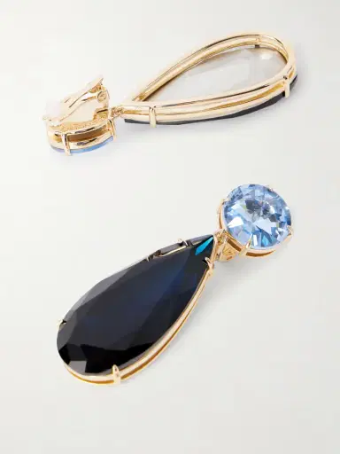 Carolina Herrera Gold-tone Crystal Earrings | Thumbnail 3 Carolina Herrera Gold-tone Crystal Earrings | Thumbnail 3