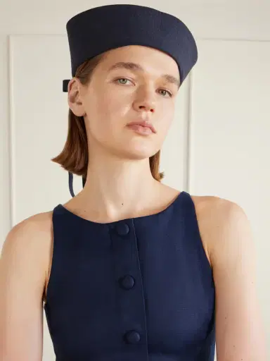 Les Vacances D’Irina Sailor Grosgrain-trimmed Cotton Sailor Hat | Thumbnail 2