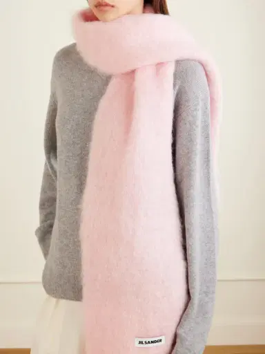 Jil Sander Fringed Mohair And Wool-bend Scarf | Thumbnail 3