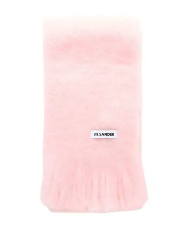 Jil Sander Fringed Mohair And Wool-bend Scarf | Thumbnail 1