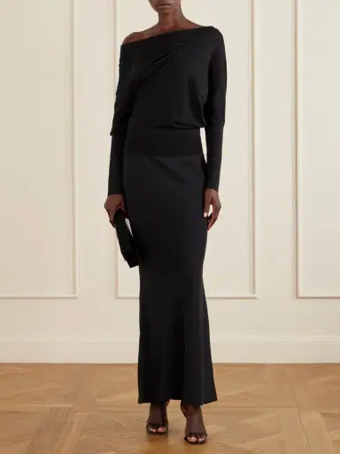 Tom Ford Off-the-shoulder Wool And Silk-blend Top | Thumbnail 2