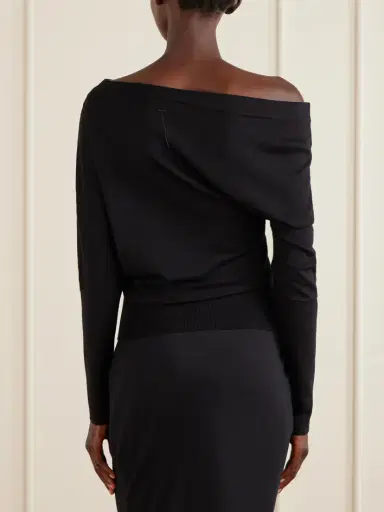 Tom Ford Off-the-shoulder Wool And Silk-blend Top | Thumbnail 4