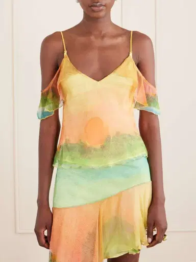 Donde Esteban Formentera Silk-chiffon Tank | Thumbnail 3 Donde Esteban Formentera Silk-chiffon Tank | Thumbnail 3
