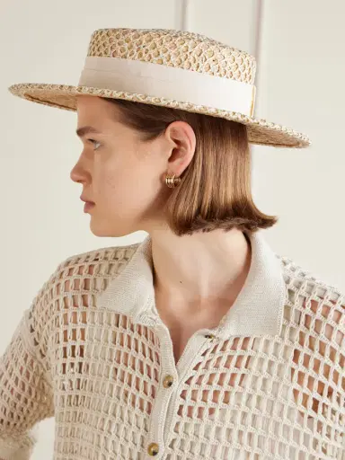 Gigi Burris Marion Grosgrain-trimmed Raffia Sunhat | Thumbnail 2 Gigi Burris Marion Grosgrain-trimmed Raffia Sunhat | Thumbnail 2