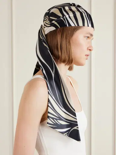 Eugenia Kim Gigi Wave-printed Satin Scarf | Thumbnail 2 Eugenia Kim Gigi Wave-printed Satin Scarf | Thumbnail 2