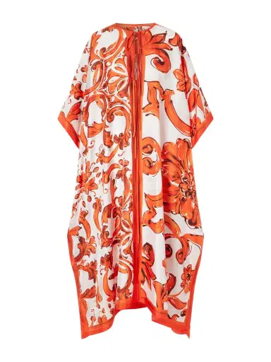 Dolce & Gabbana Maiolica Printed Silk Maxi Dress | Thumbnail 1 Dolce & Gabbana Maiolica Printed Silk Maxi Dress | Thumbnail 1