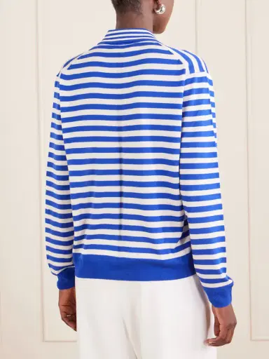 La Ligne Ben Striped Silk, Wool And Cashmere-blend Polo Sweater | Thumbnail 4 La Ligne Ben Striped Silk, Wool And Cashmere-blend Polo Sweater | Thumbnail 4