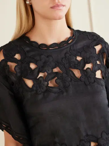 Isabel Marant Relda Cropped Embroidered Ramie Blouse | Thumbnail 5 Isabel Marant Relda Cropped Embroidered Ramie Blouse | Thumbnail 5