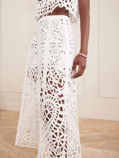 Emporio Sirenuse Rita Brisé Embroidered Cotton Midi Skirt | Thumbnail 5 Emporio Sirenuse Rita Brisé Embroidered Cotton Midi Skirt | Thumbnail 5