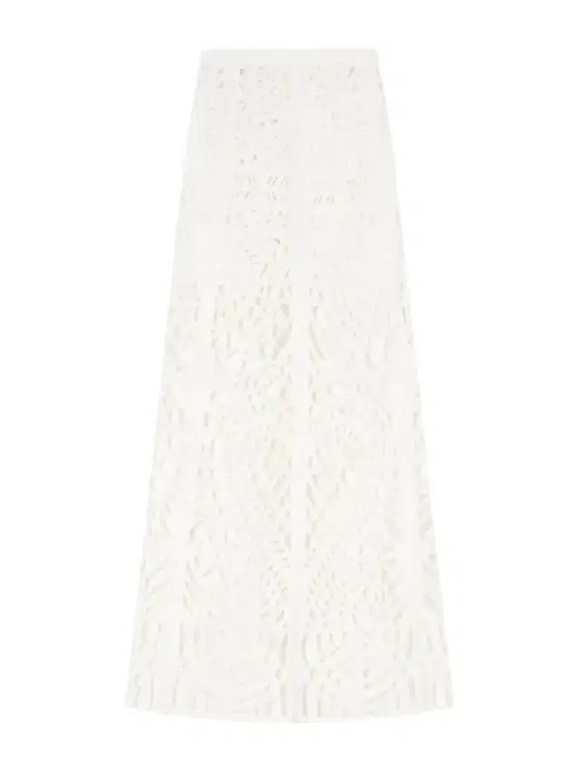 Rita Brisé Embroidered Cotton Midi Skirt