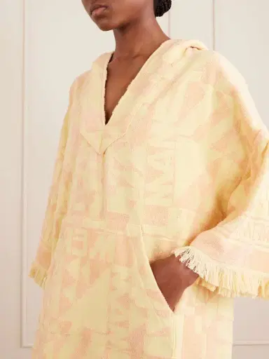 Zimmermann Solstice Hooded Fringed Jacquard-knit Cotton-terry Coverup | Thumbnail 4