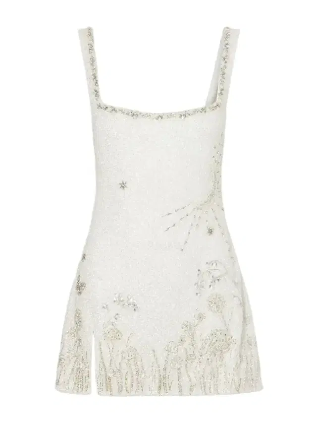 Clio Peppiatt Wildflower Crystal-embellished Satin Mini Dress