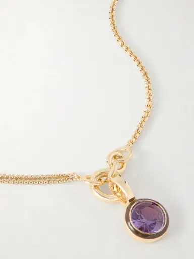 Roxanne Assoulin The Single Drop Gold-tone And Cubic Zirconia Necklace | Thumbnail 4 Roxanne Assoulin The Single Drop Gold-tone And Cubic Zirconia Necklace | Thumbnail 4