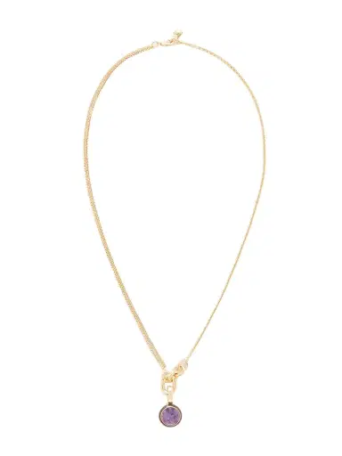 Roxanne Assoulin The Single Drop Gold-tone And Cubic Zirconia Necklace | Thumbnail 1 Roxanne Assoulin The Single Drop Gold-tone And Cubic Zirconia Necklace | Thumbnail 1