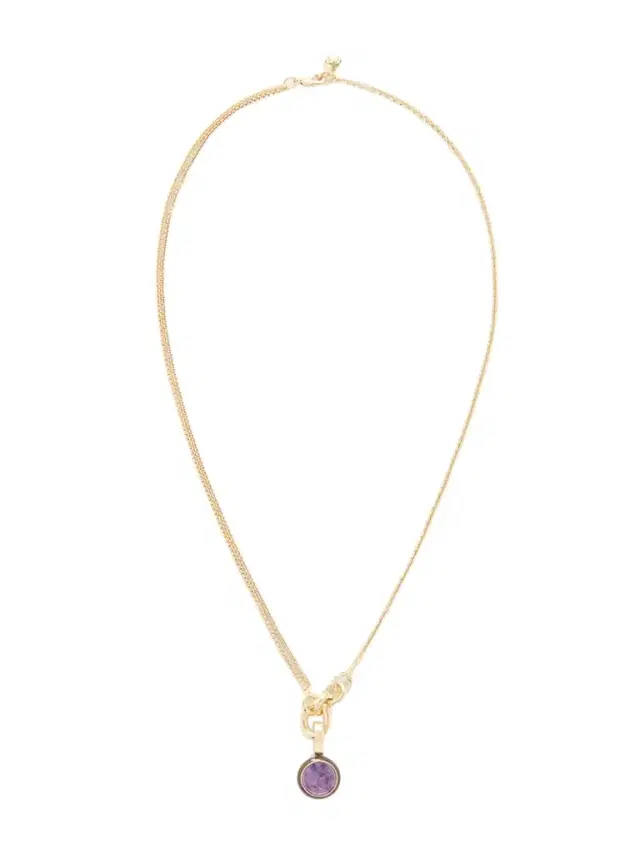 Roxanne Assoulin The Single Drop Gold-tone And Cubic Zirconia Necklace
