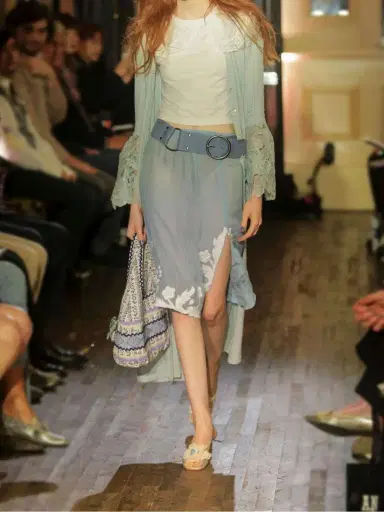 ANNA SUI Embroidered ilk-satin Midi kirt | Thumbnail 5 ANNA SUI Embroidered ilk-satin Midi kirt | Thumbnail 5