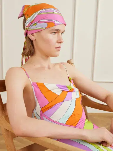 PUCCI Printed Silk-twill Headscarf | Thumbnail 2 PUCCI Printed Silk-twill Headscarf | Thumbnail 2